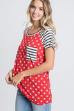 Heimish Full Size Star & Striped Round Neck Short Sleeve T-Shirt Plus Size - Trendsi