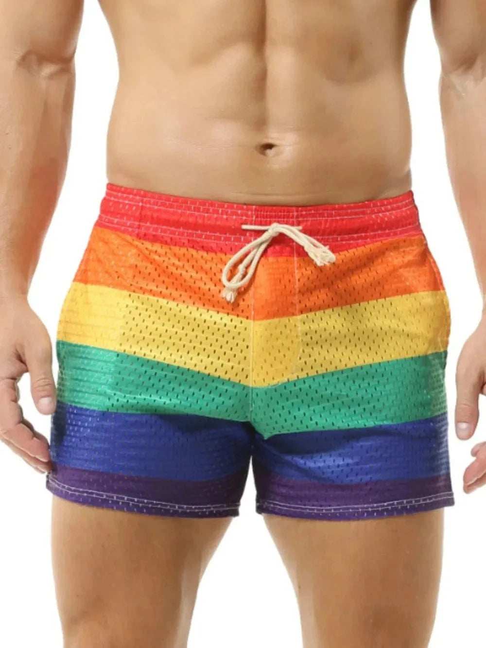 Men's Color Block Drawstring Shorts - Trendsi - Flyclothing LLC