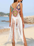 Fringe Spaghetti Strap Cover-Up - Trendsi - Flyclothing LLC