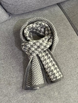Houndstooth Pattern Warm Winter Scarf - Trendsi - Flyclothing LLC