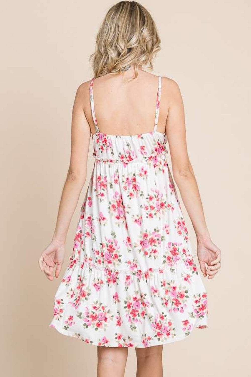 Culture Code Full Size Floral Frill Cami Dress - Trendsi - Flyclothing LLC