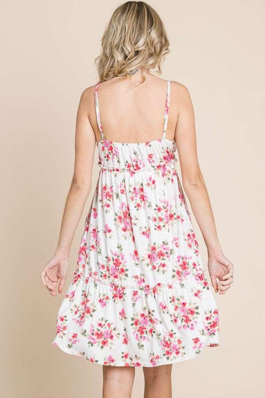 Culture Code Full Size Floral Frill Cami Dress - Trendsi