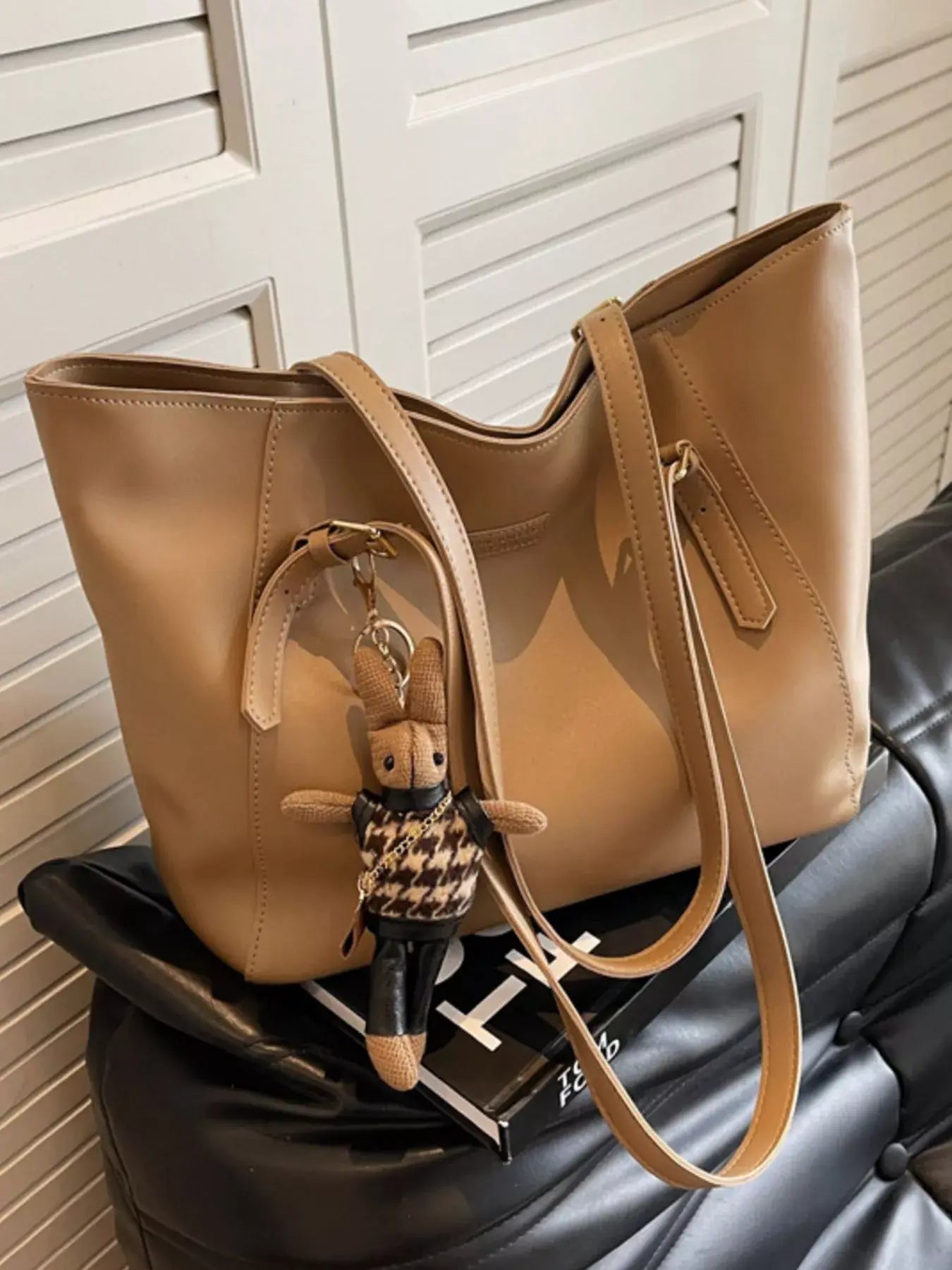 PU Leather Tote Bag - Trendsi - Flyclothing LLC