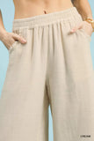 Umgee Frayed Hem Wide Leg Pants - Trendsi - Flyclothing LLC