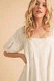 Aemi + Co Square Neck Babydoll Dress with Pockets - Trendsi