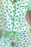Lucky Clover Shirt and Shorts Lounge Set - Trendsi