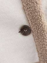 Fuzzy Collared Neck Long Sleeve Jacket - Trendsi - Flyclothing LLC