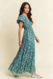 Davi & Dani Lightweight Sweetheart Neck Textured Tiered Maxi Dress - Trendsi - Flyclothing LLC