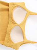 Scoop Neck Cropped Cami with Chest Pads - Trendsi