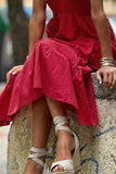 Smocked Tiered Cap Sleeve Maxi Dress - Trendsi