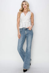 RISEN Full Size Mid Rise Bootcut Jeans - Trendsi - Flyclothing LLC
