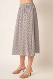 Mittoshop Printed Midi Skirt - Trendsi