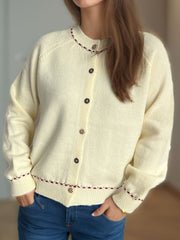 Button Down Long Sleeve Cardigan - Trendsi