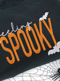 Feeling Spooky Halloween Embroidered Sweatshirt - Trendsi - Flyclothing LLC