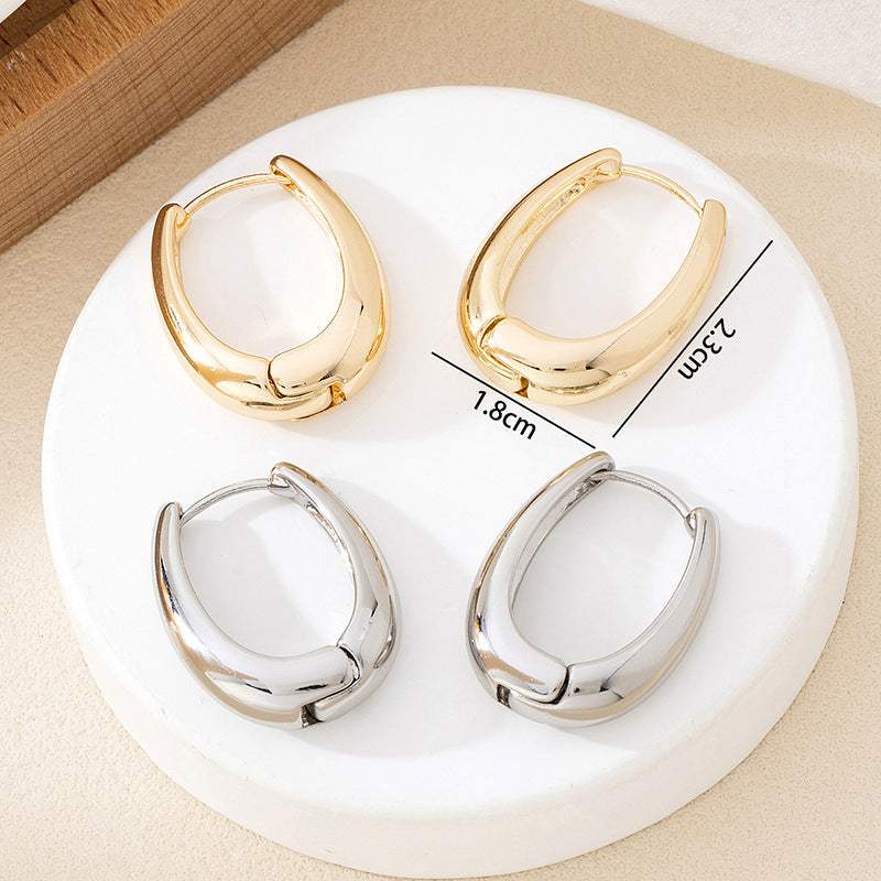 Minimalist Versatile Square Earrings, Fashion Commuter Ear Jewelry, Teardrop Hoop Earrings, Women Huggie Earrings, Vintage Costume Jewelry Wholesale - My Store - Flyclothing LLC