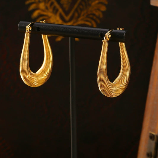 Titanium Steel U Shape Earrings - Trendsi