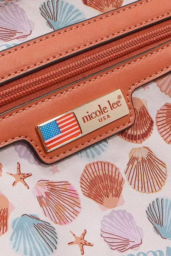 Nicole Lee USA Tropical Beach House Print Shopper Bag - Trendsi - Flyclothing LLC