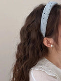 Polka Dot Polyester Wide Headband - Trendsi - Flyclothing LLC
