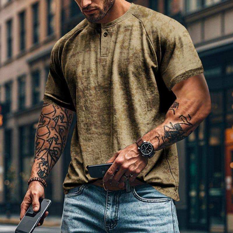 Men's Full Size Round Neck Short Sleeve T-Shirt Plus Size - Trendsi - Flyclothing LLC