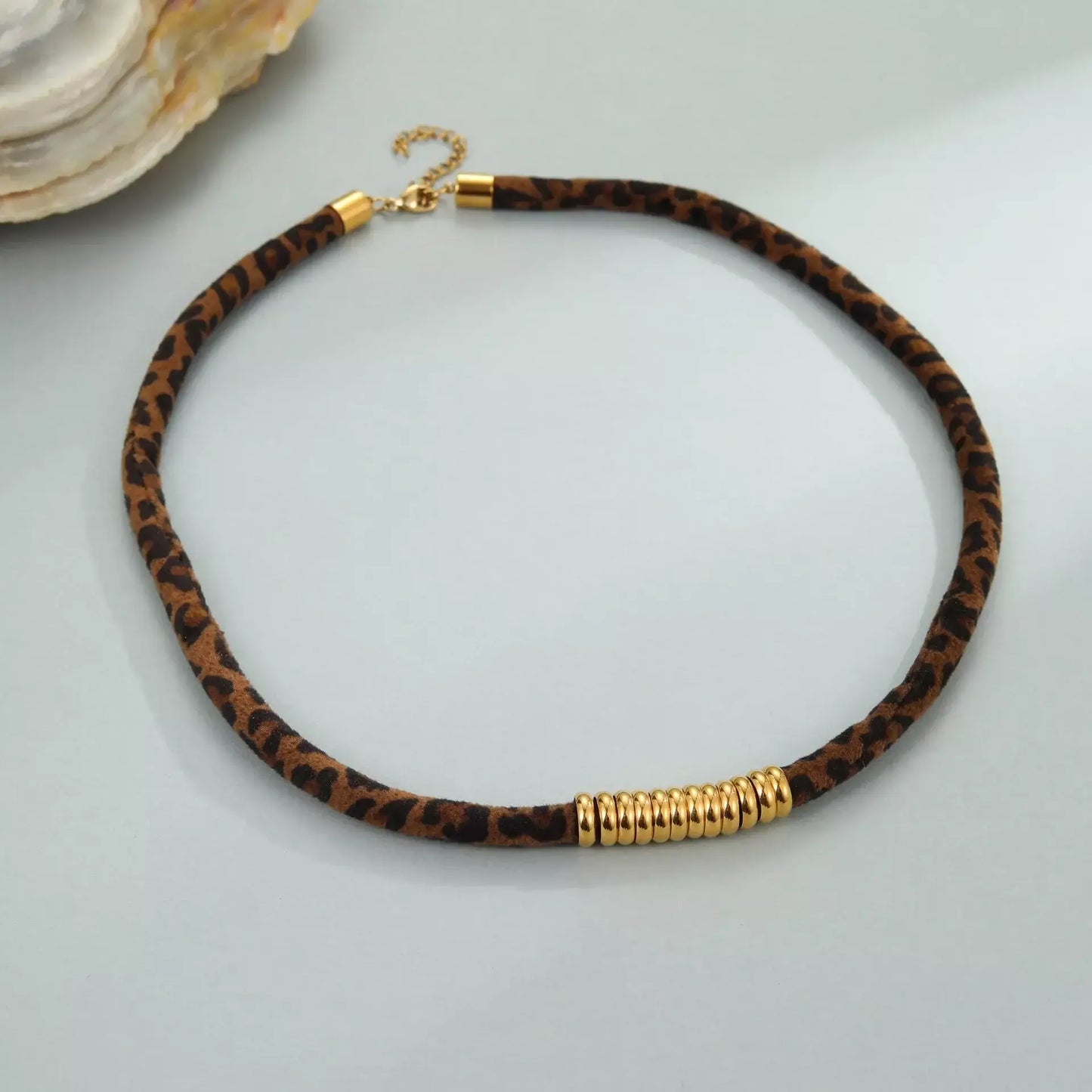 Leopard 18K Gold-Plated Necklace - Trendsi - Flyclothing LLC