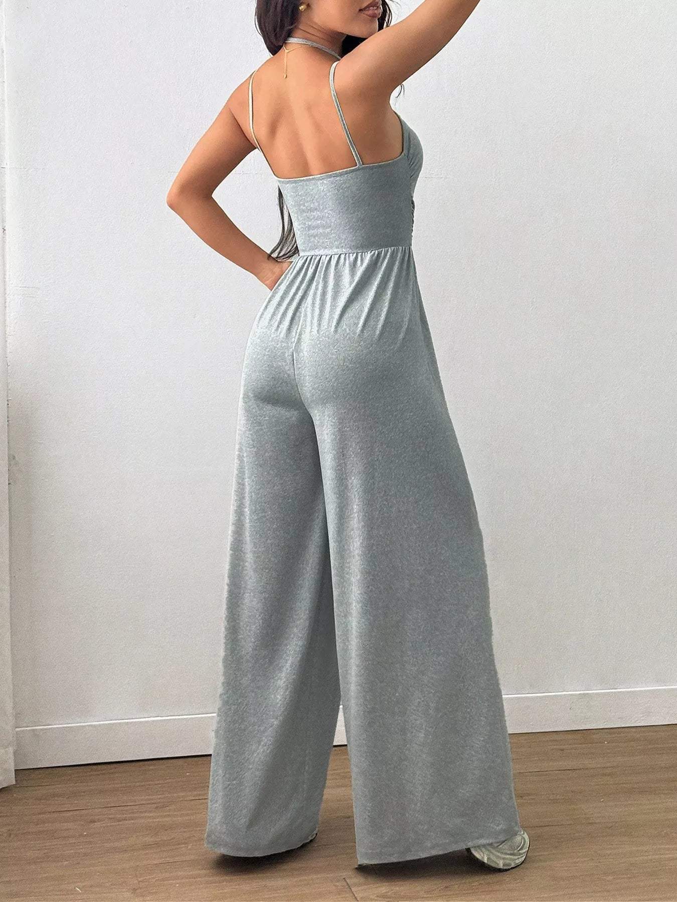 Spaghetti Strap Wide Leg Jumpsuit - Trendsi - Flyclothing LLC