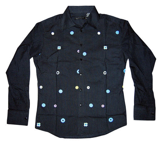 Positano Navy Dot Shirt