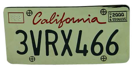 California License Plate Buckle - Anonymous - Flyclothing LLC