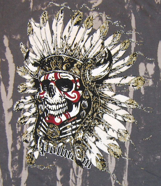 Pollution Clothing Indian Flock T-Shirt (back close)