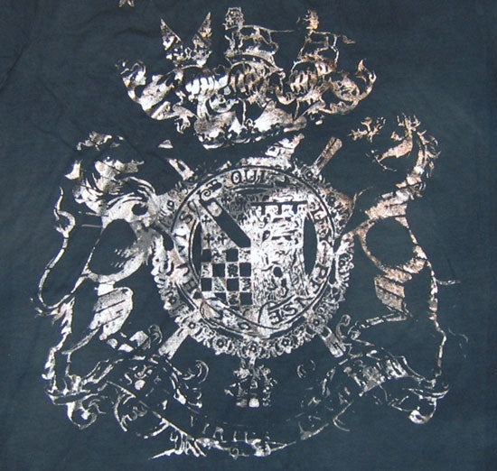 Pollution Clothing Shield Shirt (back close up)