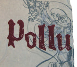 Pollution Clothing Flocked Shirt (close up)