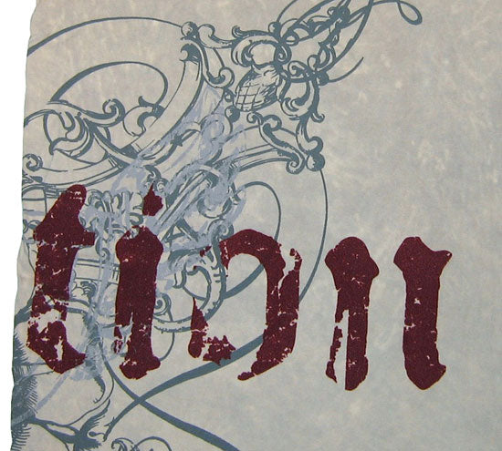 Pollution Clothing Flocked Shirt (back close up)