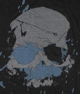 Positano Skull Splatter Shirt (close up)