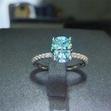 2 Carat Moissanite Zircon 925 Sterling Silver Ring - Trendsi