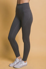 Love Tree High Waist Leggings with Side Pockets - Trendsi