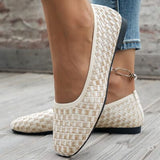 Mesh Round Toe Flat Slip-Ons - Trendsi