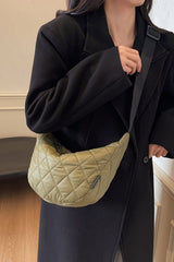 Quilted Adjustable Strap Crossbody Bag - Trendsi