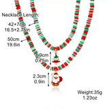 Alloy Christmas Necklace with Santa and Christmas Tree Pendant - Trendsi - Flyclothing LLC