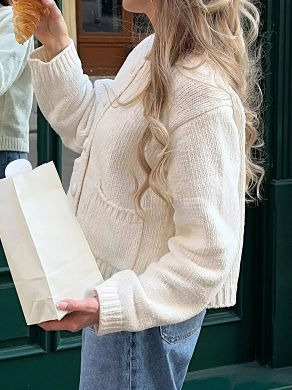 Textured Knit Button-Down Cardigan - Trendsi - Flyclothing LLC