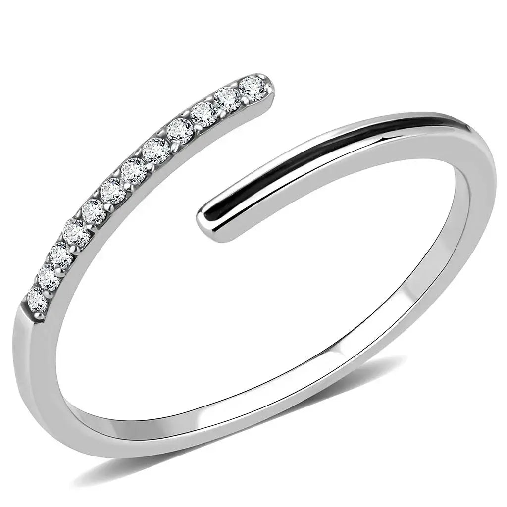 DA312 - No Plating Stainless Steel Ring with Epoxy in Jet - Alamode - Flyclothing LLC