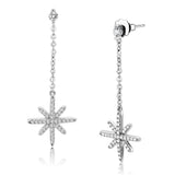 DA329 - No Plating Stainless Steel Earrings with AAA Grade CZ  in Clear - Alamode