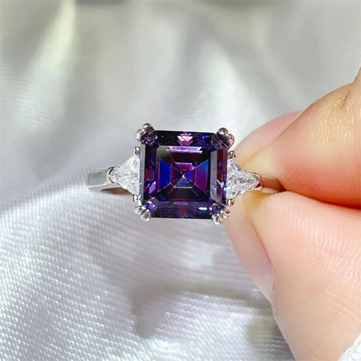 3 Carat Moissanite 925 Sterling Silver Ring - Trendsi - Flyclothing LLC