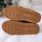 Leopard Print Plush Lined Warm Slip-Ons - Trendsi - Flyclothing LLC