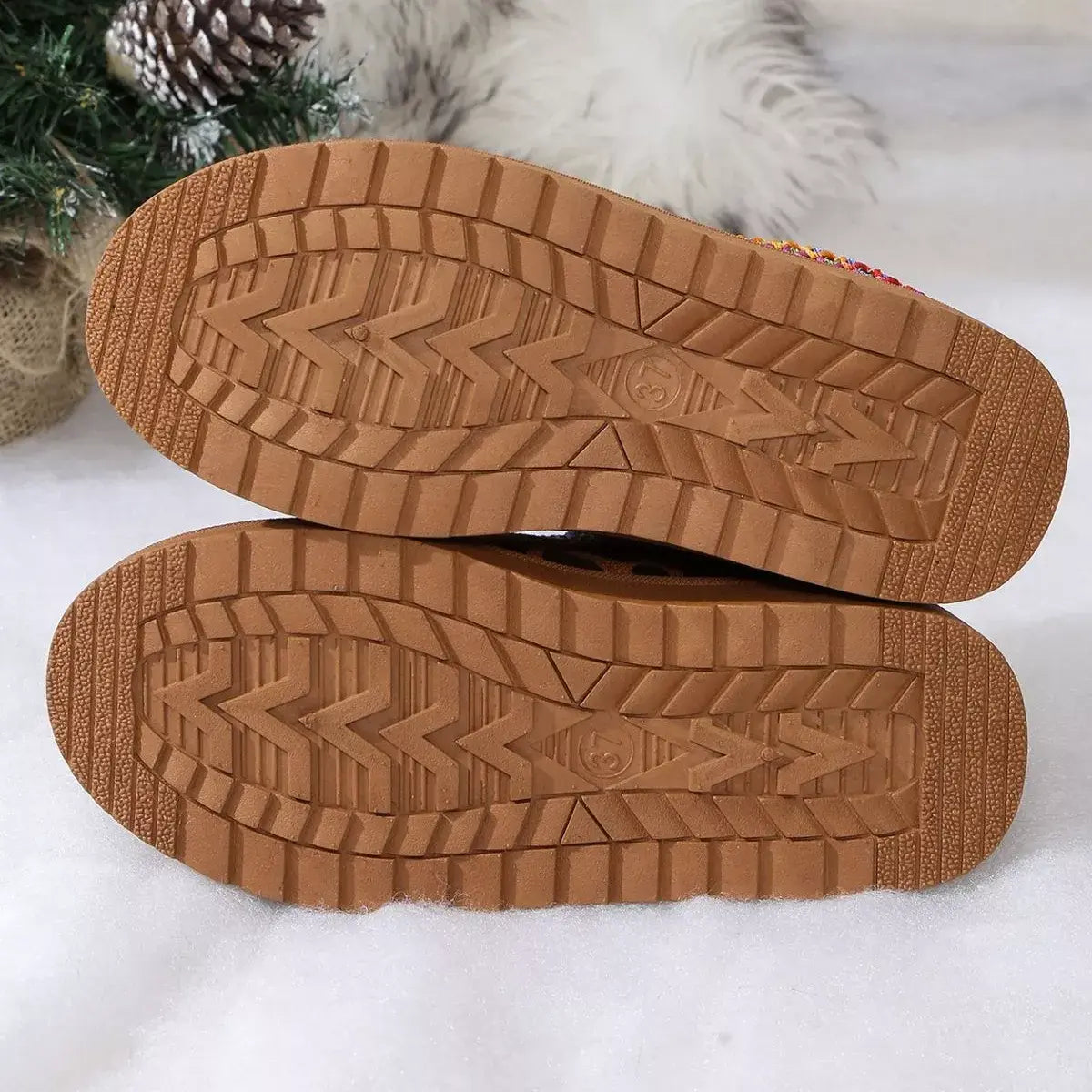 Leopard Print Plush Lined Warm Slip-Ons - Trendsi - Flyclothing LLC