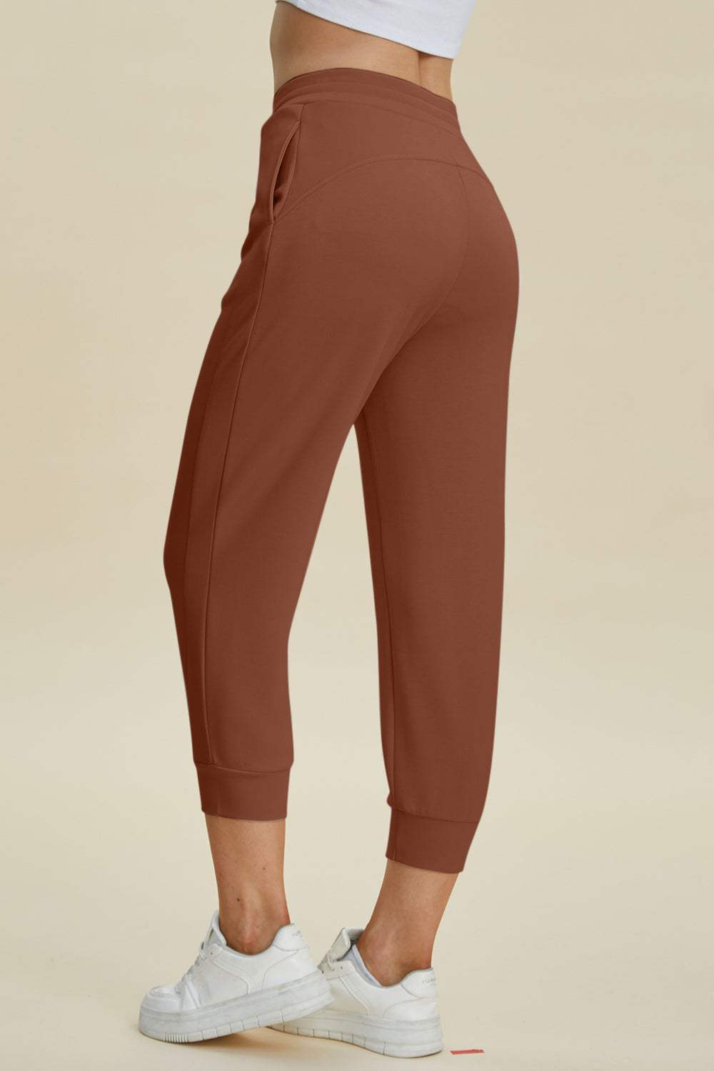 Basic Bae Full Size Air Scuba Drawstring High Waist Cropped Pants - Trendsi - Flyclothing LLC