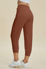 Basic Bae Full Size Air Scuba Drawstring High Waist Cropped Pants - Trendsi - Flyclothing LLC