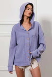 BiBi Washed Waffle Thermal Hooded Jacket - Trendsi - Flyclothing LLC
