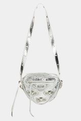 Fame PU Leather Triangle Crossbody Bag - Trendsi