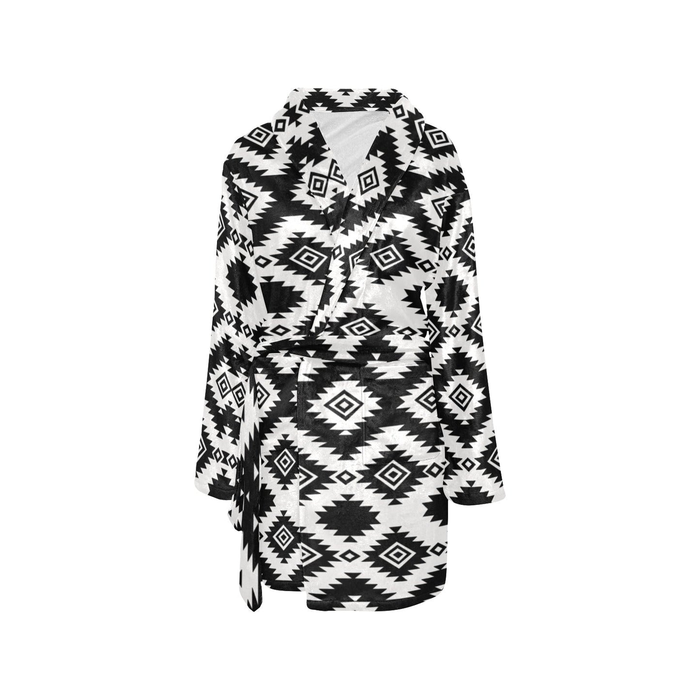 Baha Ranch Black Aztec Women's Western Bath Robe