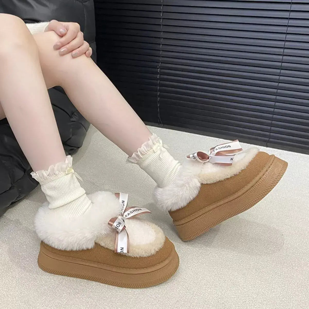 Round Toe Platform Boots - Trendsi - Flyclothing LLC