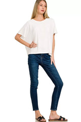 Zenana Round Neck Short Sleeve T-Shirt - Trendsi - Flyclothing LLC